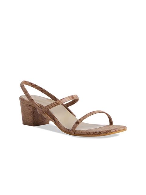 

ERIDANI Beige Textured Block Sandals