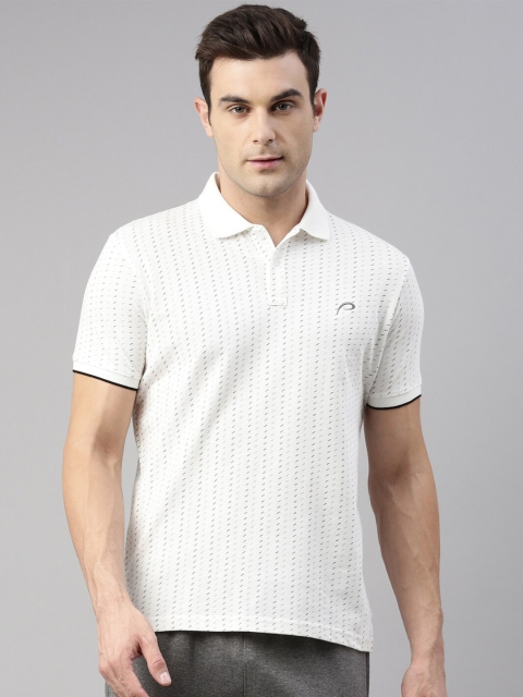 

Proline Active Men Off White Polo Collar Training or Gym T-shirt