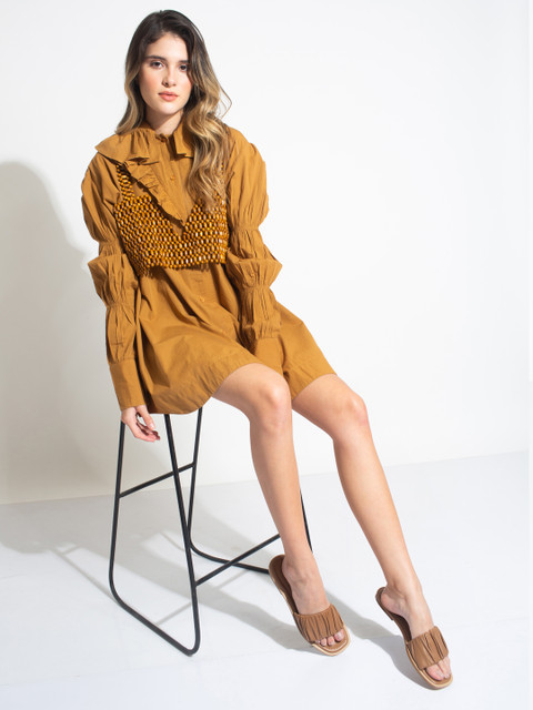

Saint G Women Brown Open Toe Flats with Tassels