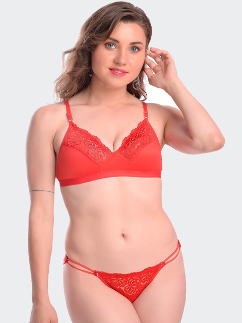 

Fleurt Women Red Self-Design Lingerie Set Fleurt-L.Set-Ballon-RD-30