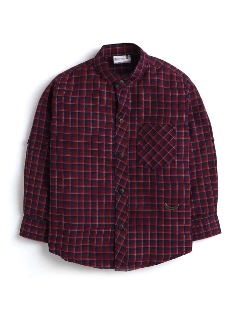 

Hopscotch Boys Red Checked Casual Shirt