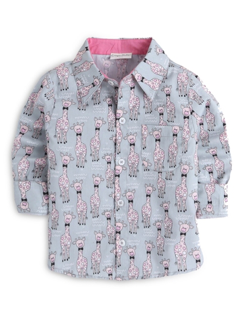 

Hopscotch Boys Green Printed Casual Shirt