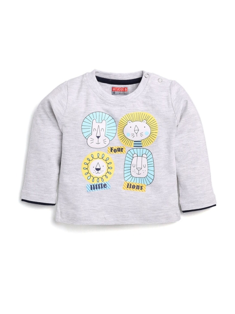 

Hopscotch Boys White & Multicoloured Printed T-shirt