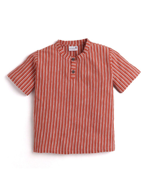 

Hopscotch Boys Red Striped T-shirt