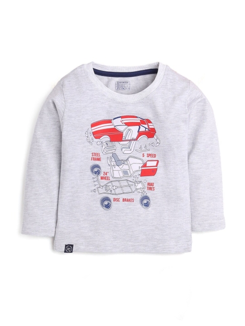 

Hopscotch Boys Grey Printed T-shirt