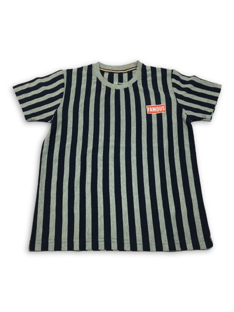 

Hopscotch Boys Grey Striped T-shirt