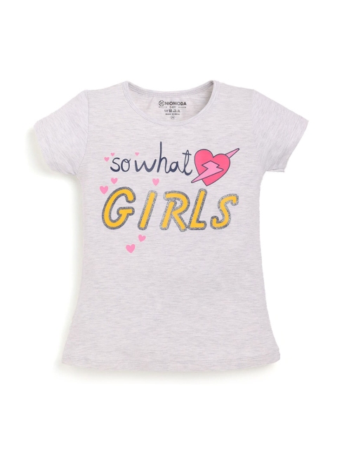 

Hopscotch Girls White Raw Edge T-shirt