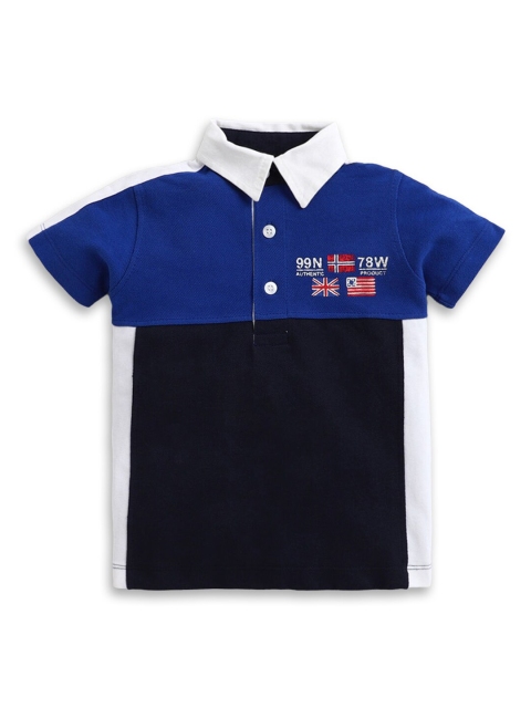 

Hopscotch Boys Blue Polo Collar T-shirt