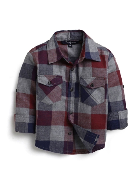 

Hopscotch Boys Maroon Buffalo Checks Checked Casual Shirt