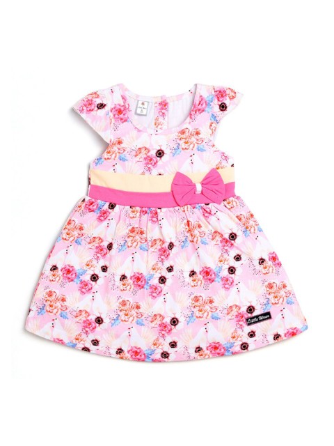 

Hopscotch Girls Pink Floral Cotton Dress