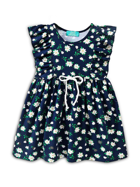 

Hopscotch Girls Navy Blue & White Floral Dress