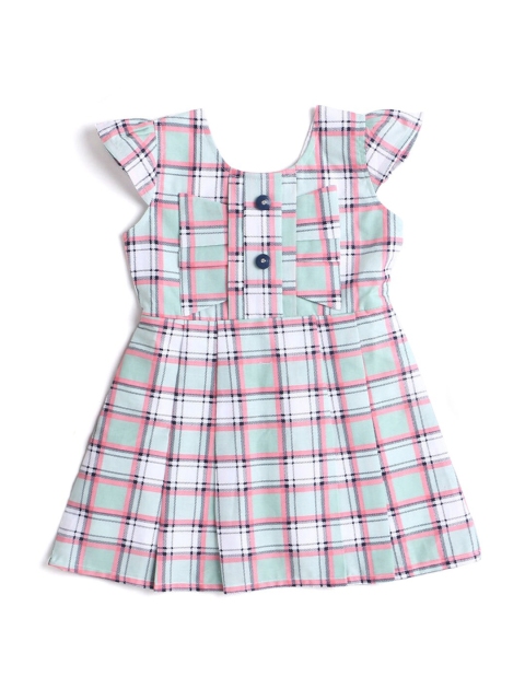 

Hopscotch Green & White Checked Dress