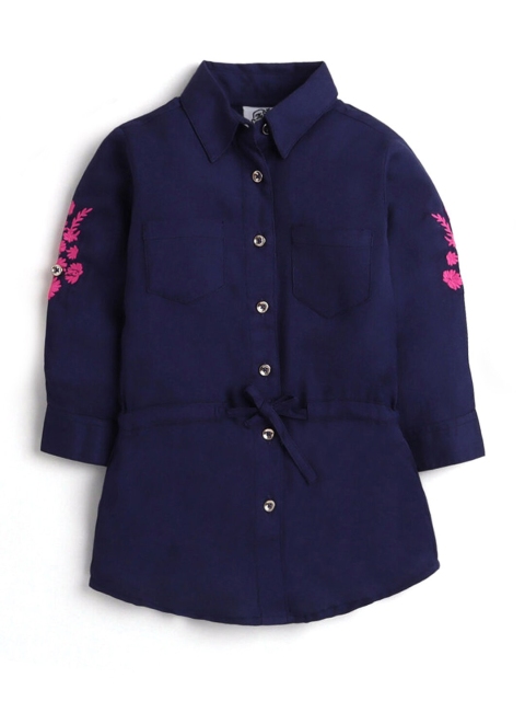 

Hopscotch Navy Blue Shirt Dress
