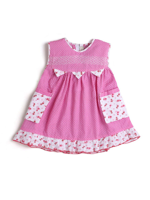 

Hopscotch Girls Pink Polka Dot Print Dress