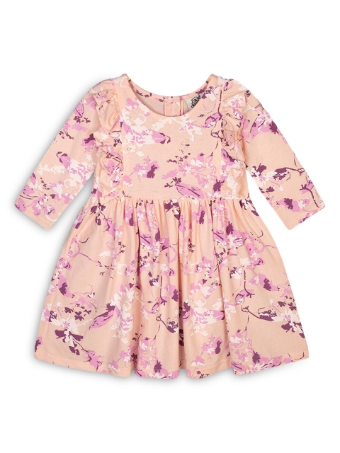 

Hopscotch Girls Purple & Peach-Coloured Floral Dress