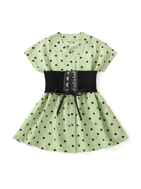 

Hopscotch Green Peplum Dress