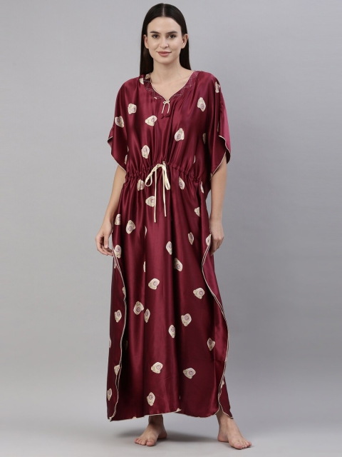 

GOLDSTROMS Women Maroon Nightdress