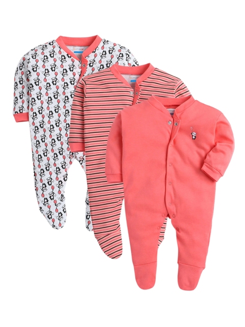 

Hopscotch Girls Pack of 3 Bodysuits, Coral