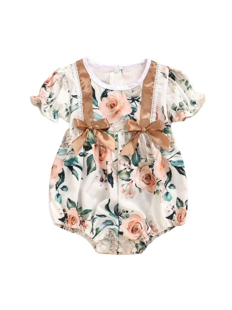 

Hopscotch Girl Beige Floral Print Bodysuit