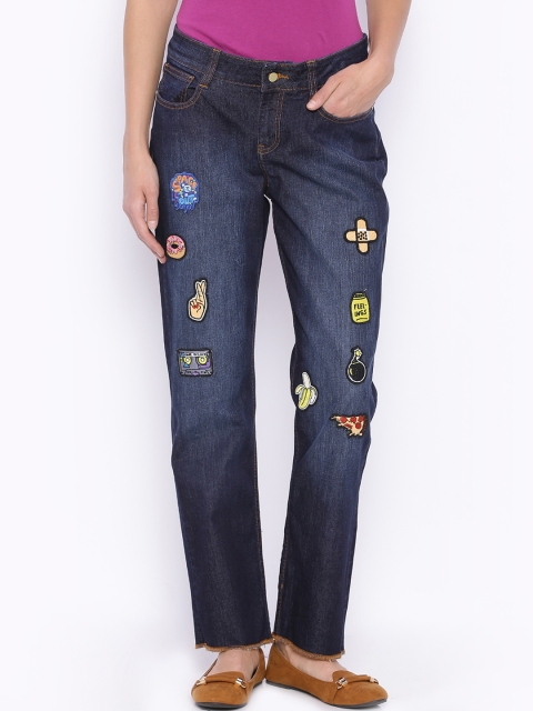 

Blue Saint Women Blue Boyfriend Fit Stretchable Jeans