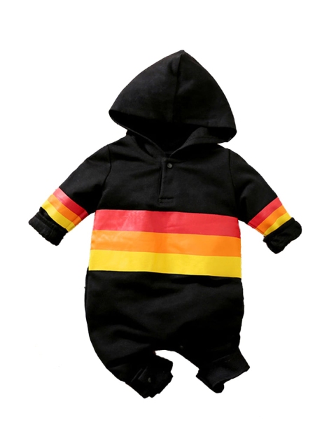 

Hopscotch Boys Black Printed Bodysuit