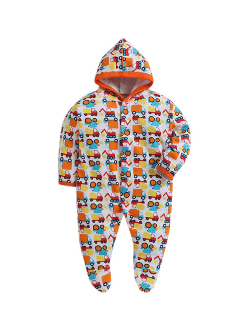 

Hopscotch Infant Kids Multicoloured Car Printed Romper, Multi