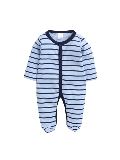 

Hopscotch Infant Blue & Black Striped Bodysuit