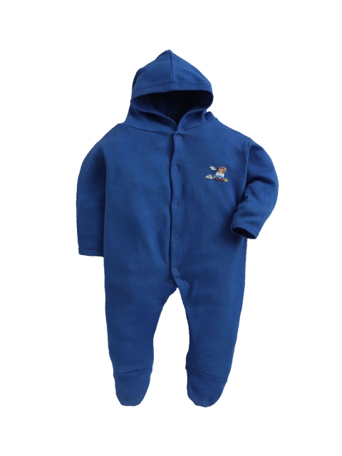 

Hopscotch Blue Hooded Cotton Sleepsuit