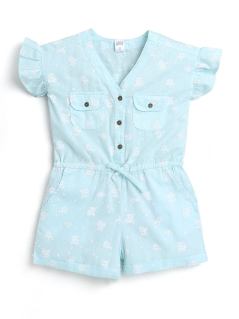 

Hopscotch Girls Turquoise Blue Jumpsuit