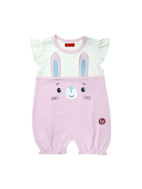 

Hopscotch Girls Pink & White Printed Rompers