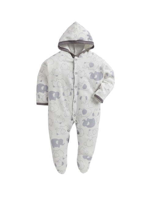

Hopscotch Infant Grey Animal Printed Cotton Bodysuit