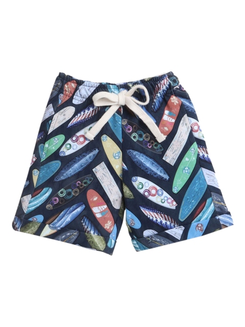 

Hopscotch Boys Blue Printed Sports Shorts