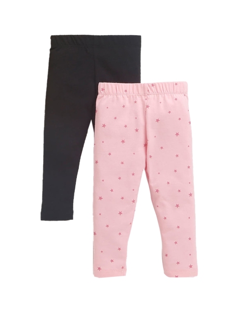 

Hopscotch Girls Pink Set Of 2 Ankle Length Leggings