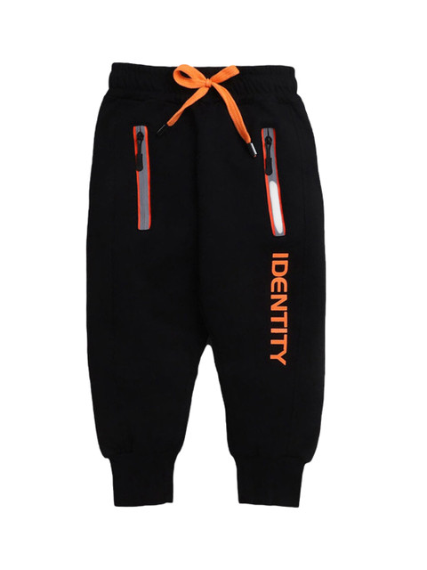 

Hopscotch Girls Black Relaxed Fit Printed Joggers