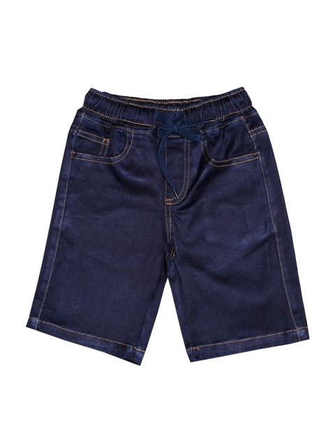 

Hopscotch Boys Blue Washed Cotton Shorts