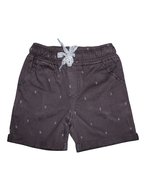 

Hopscotch Boys Charcoal Printed Cotton Shorts