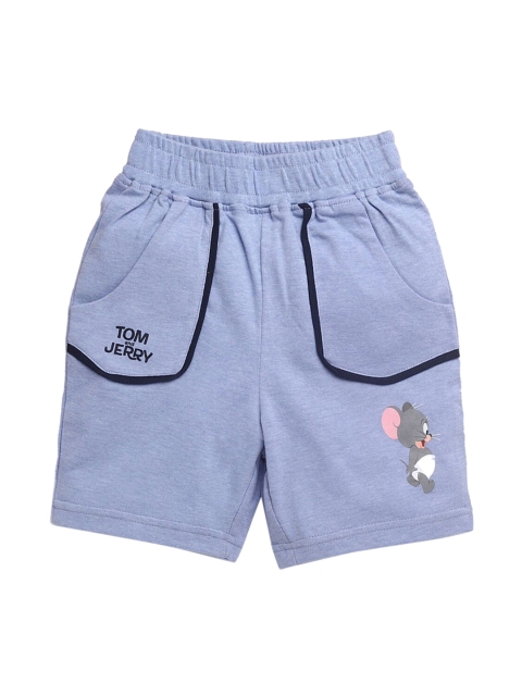 

Hopscotch Boys Blue Printed Cotton Tom & Jerry Shorts