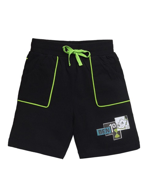 

Hopscotch Boys Black Ben 10 Printed Shorts