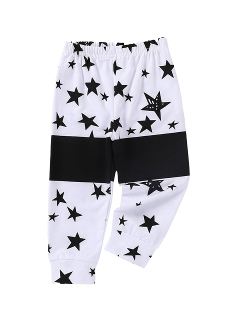 

Hopscotch Boys Black Printed Track Pants