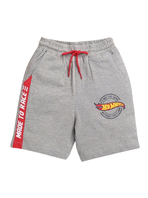 

Hopscotch Boys Grey Printed Shorts