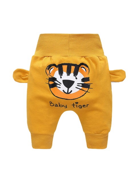 

Hopscotch Boys Yellow & White Printed Relaxed-Fit Joggers Track Pants