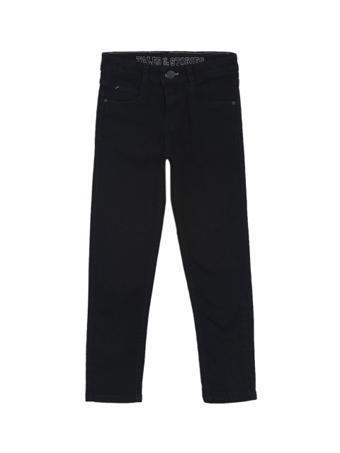 

Hopscotch Boys Black Low Distress Stretchable Jeans