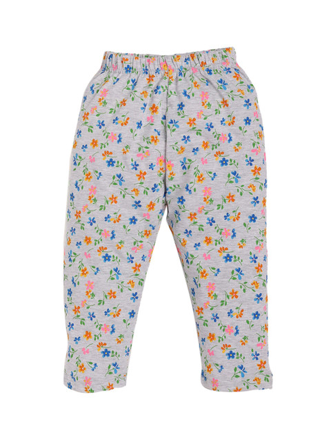 

Hopscotch Girls Grey Printed Relaxed-Fit Cotton Track Pants