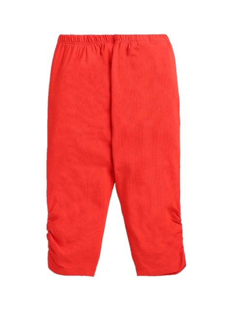 

Hopscotch Girls Red Solid Ankle-Length Leggings