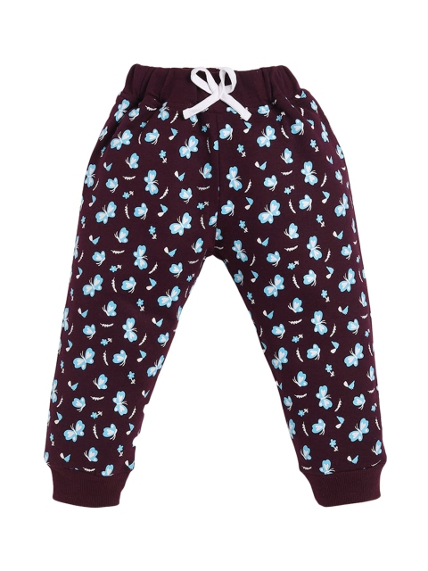 

Hopscotch Girls Infant Brown & Blue Printed Cotton Joggers