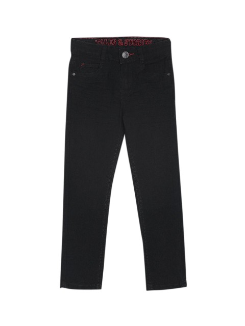 

Hopscotch Boys Black Straight Fit Stretchable Jeans