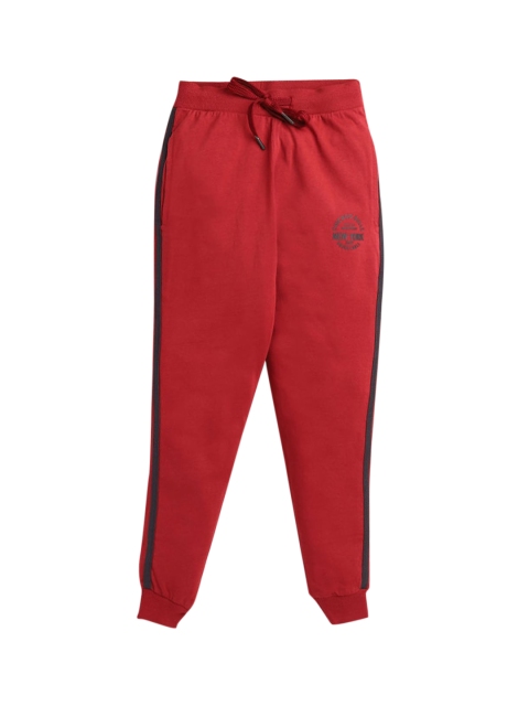 

Hopscotch Boys Maroon Solid Cotton Track Pants