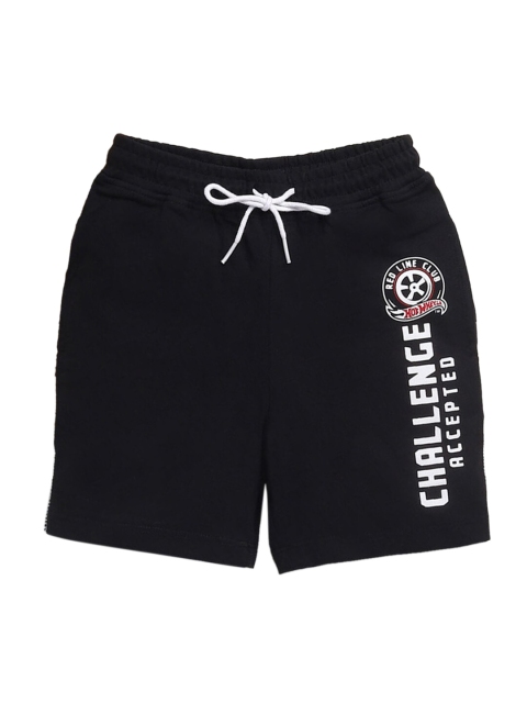 

Hopscotch Boys Black Printed Shorts