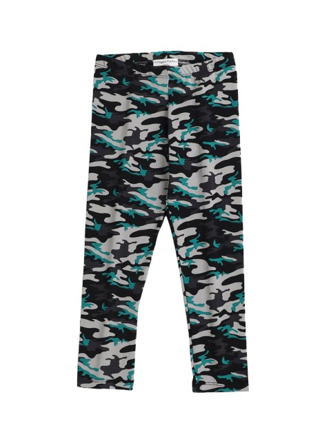 

Hopscotch Girls Blue Camouflage Printed Cotton Leggings