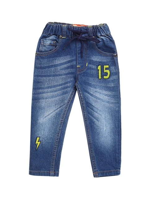 

Hopscotch Boys Blue Low Distress Light Fade Stretchable Jeans